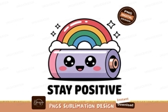 Cute battery rainbow sublimation kawaii Product Image 1