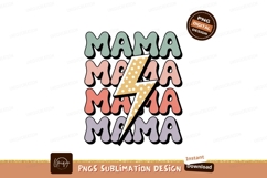 Mama lightning bolt retro design vintage Product Image 1