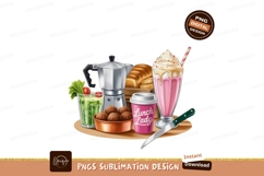 Coffee maker bread milkshake meatballs salad image Product Image 1