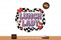 Groovy lunch lady hearts retro Product Image 1