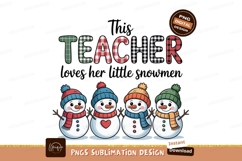 Teacher loves snowmen winter hats Product Image 1