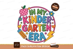 Kindergarten era colorful text design apple Product Image 1