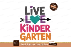 Live Love Kindergarten Bright Colors heart pink Product Image 1