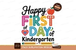 First day kindergarten apple heart pencils image Product Image 1