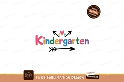 Colorful kindergarten text with hearts education Product Image 1