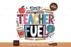 Teacher appreciation colorful school supplies apple Product Image 1