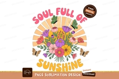 Floral butterflies sun sublimation graphic Product Image 1