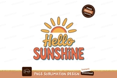 Retro sun hello sunshine text image Product Image 1