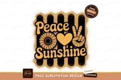 Peace Sunshine Sunflower Heart Peace Sign image Product Image 1