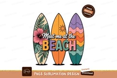Surfboards tropical flowers sun beach image Product Image 1