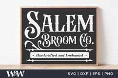 Salem Broom Co SVG | Halloween Sign SVG Product Image 3