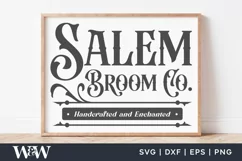 Salem Broom Co SVG | Halloween Sign SVG Product Image 1