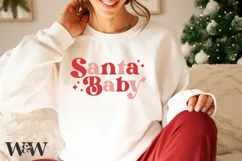 Santa Baby SVG | Retro Christmas SVG Product Image 3