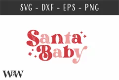 Santa Baby SVG | Retro Christmas SVG Product Image 2