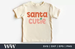 Santa Cutie SVG |Retro Kids Christmas SVG Product Image 1