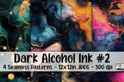Dark Alcohol Ink Digital Papers #2 - 4 Seamless Patterns Product Image 1
