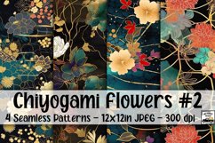 Chiyogami Flowers Digital Paper #2 - 4 Seamless Patterns Product Image 1
