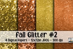 Fall Glitter Digital Paper #2 - 4 Papers Product Image 1