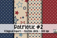 Patriotic Digital Paper #2 - 4 Papers Product Image 1