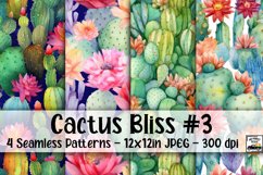 Cactus Bliss Digital Paper #3 - 4 Seamless Patterns Product Image 1