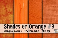 Shades of Orange Digital Paper #3 - 4 Papers Product Image 1