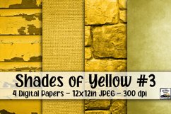 Shades of Yellow Digital Paper #3 - 4 Papers Product Image 1