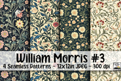 William Morris Inspired Digital Paper #3 - 4 Seamless Papers Product Image 1
