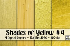 Shades of Yellow Digital Paper #4 - 4 Papers Product Image 1