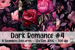 Dark Romance Digital Papers #4 - 4 Seamless Patterns Product Image 1