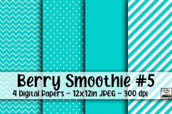 Berry Smoothie Digital Paper #5 - 4 Papers Product Image 1