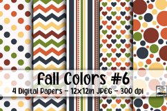 Fall Colors Digital Paper #6 - 5 Papers Product Image 1