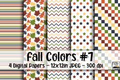 Fall Colors Digital Paper #7 - 5 Papers Product Image 1