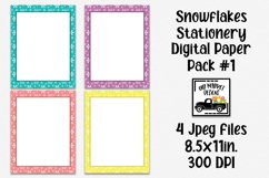 Snowflakes Stationery Digital Paper #1 - 8.5x11" Product Image 1