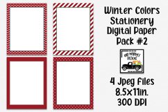 Winter Colors Stationery Digital Paper #2 - 8.5x11" Product Image 1