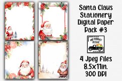 Santa Claus Christmas Stationery Digital Paper #3 Product Image 1