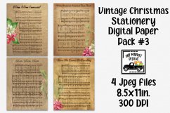 Vintage Christmas Music Digital Paper #3 - Letter Size Product Image 1