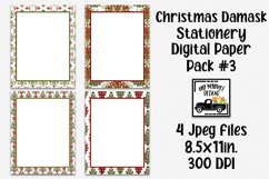 Christmas Damask Stationery Digital Paper #3 - 8.5x11" Product Image 1