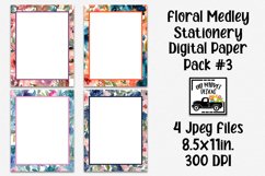 Floral Medley Stationery Paper #3 - 4 Papers Product Image 1