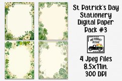 Vintage St Patrick&#039;s Day Stationery Paper #3 - 4 Papers Product Image 1