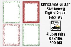 Christmas Glitter Digital Paper #3 - 8.5x11" Letter Size Product Image 1