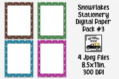 Snowflakes Stationery Digital Paper #3 - 8.5x11&quot; Product Image 1