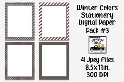 Winter Colors Stationery Digital Paper #3 - 8.5x11" Product Image 1