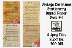 Vintage Christmas Music Digital Paper #4 - Letter Size Product Image 1