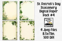 Vintage St Patrick&#039;s Day Stationery Paper #4 - 4 Papers Product Image 1
