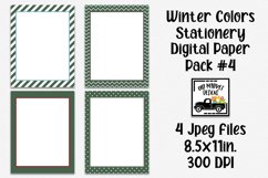 Winter Colors Stationery Digital Paper #4 - 8.5x11" Product Image 1