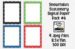 Snowflakes Stationery Digital Paper #6 - 8.5x11" Product Image 1