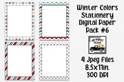 Winter Colors Stationery Digital Paper #6 - 8.5x11" Product Image 1