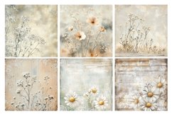 Shabby Chic Wildflowers Digital Paper, 20 PNG &amp; JPEG Product Image 3
