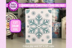 Snowflake Christmas card SVG | Cricut Joy Ready card Product Image 3