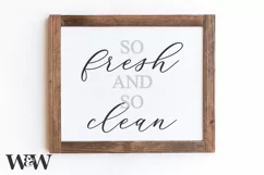 So Fresh And So Clean SVG | Bathroom Sign SVG Product Image 3
